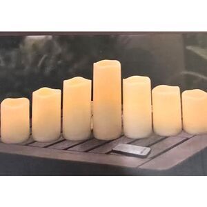 House & Garden Weather Resistant 7-PC Indoor/Outdoor LED Flameless Candles